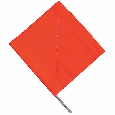 GRAINGER 1EKR8 Handheld Warning Flag Orange 18x18In