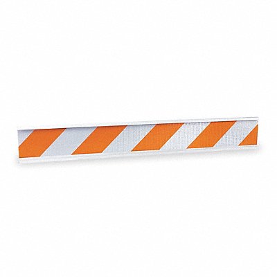 GRAINGER 8T3B0411L Barricade Beam Orange/White 48 In L
