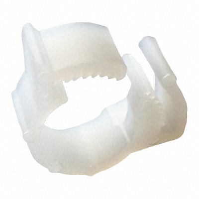 GRAINGER 22HC0250 Snap-Hose Clamp White 0.246 Max ID PK10