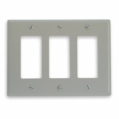 EDWARDS SIGNALING FSAT3 Triple Gang Faceplate H 5 x W 6 3/4 In