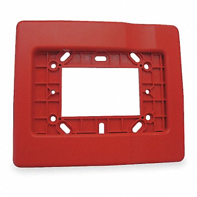 EDWARDS SIGNALING EG1RT Trim Plate Red H 1/2 x L 5 7/8 In