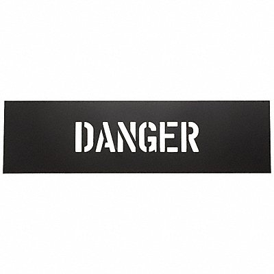 GRAINGER 1F124 Safety Stencil Danger PVC Plastic