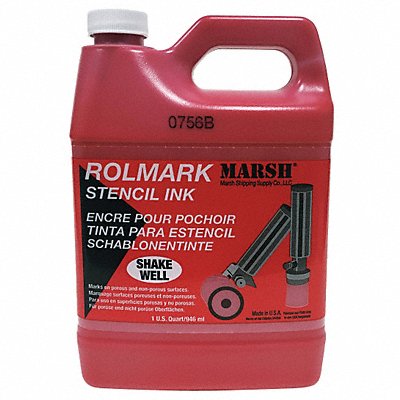 MARSH 20909 Stencil Ink Jug Red 1 qt.