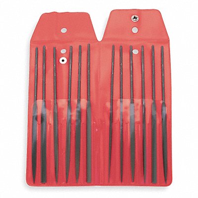 NICHOLSON T37761 Needle File Set Swiss 6 1/4 in L