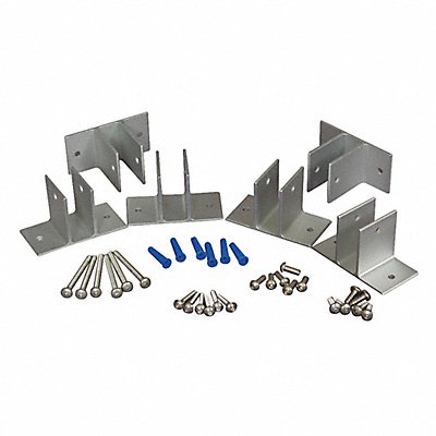 ASI GLOBAL PARTITIONS 408445020 Panel Bracket Aluminum Brushed