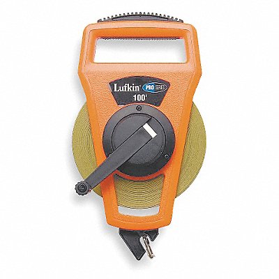 CRESCENT LUFKIN PS1806N Tape Measure 1/2 Inx100 ft Orange/Black