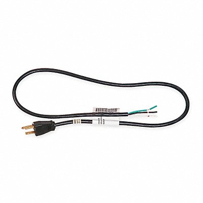POWER FIRST 1FD80 Power Cord 5-15P SJT 3 ft Blk 10A 18/3