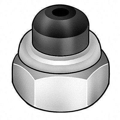 GRAINGER 4CAE1 Lock Nut WaxedStainless Steel 1/4 -20 7/16x31/64 10PK