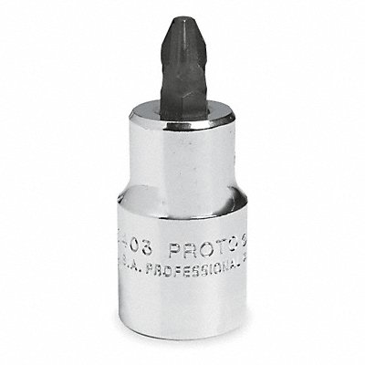 PROTO J5402 Socket Bit Steel 1/2 in TpSz #2