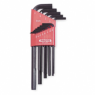 PROTO J4983 Hex Key Set L 2 27/32 in to 6 3/4 in