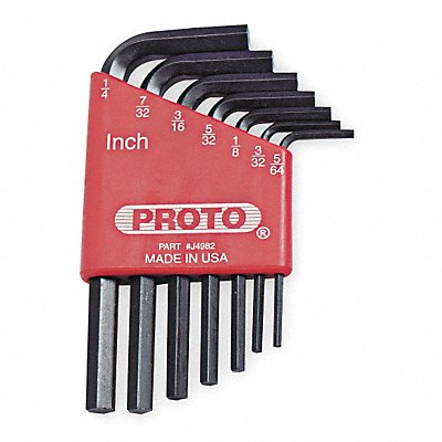 PROTO J4982 Hex Key Set L 1 29/32 in to 3 1/4 in