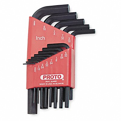 PROTO J4980 Hex Key Set L 1 23/32 in to 4 1/4 in