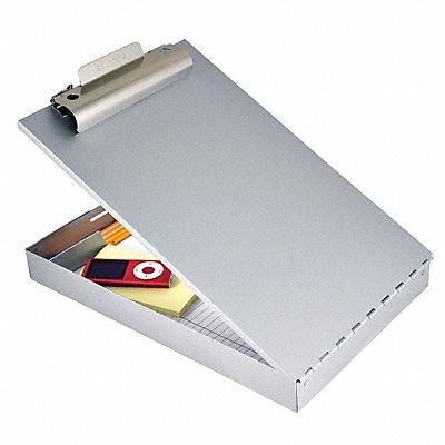 GRAINGER 11019 Storage Clipboard Legal Sz Metal Silver