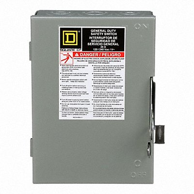 SQUARE D D211N Safety Switch Fusible 30 A Steel