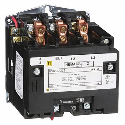 SQUARE D 8502SDO2V02S NEMAMagContactor Non Reversing 120VAC