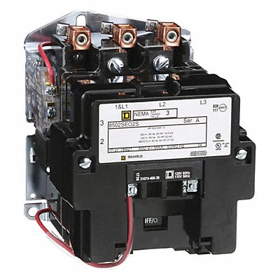 SQUARE D 8502SEO2V02S NEMAMagContactor Non Reversing 120VAC