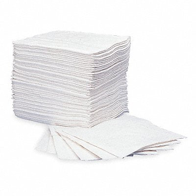 OIL-DRI L90850 Absorb Pad Oil-Based Liquids White PK100