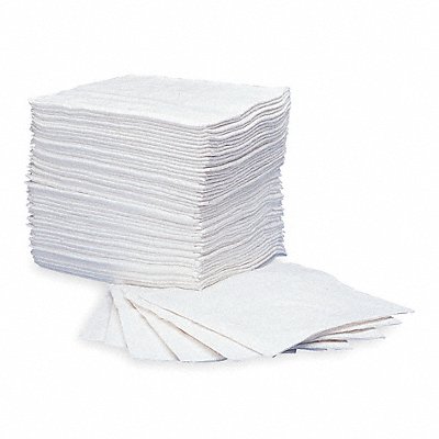 OIL-DRI L90851 Absorb Pad Oil-Based Liquids White PK200