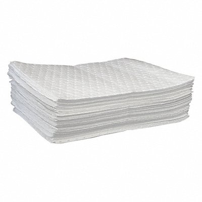 OIL-DRI L90856 Absorb Pad Oil-Based Liquids White PK100