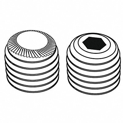 GRAINGER U078910250050 Socket Set Screw Grubscrew Knurled Cup Point 1/4 -28 1/2 L PK100