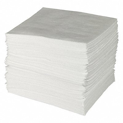 BRADY SPC ABSORBENTS ENV500 Absorb Pad Oil-Based Liquids White PK100