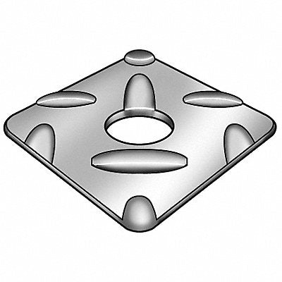 GRAINGER Z8958D Square Washer Galvanised Steel 3/4 in 2x0.265in 2PK