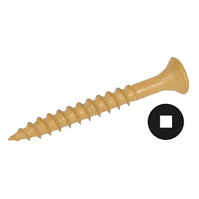 GRAINGER U251400210150 WOOD SCREW CSK82 SQ ST ZP #12x1 1/2L PK100