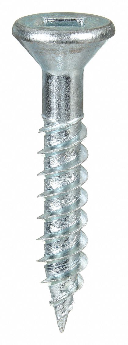 GRAINGER U251400210200 WOOD SCREW CSK82 SQ ST ZP #12x2 L PK100