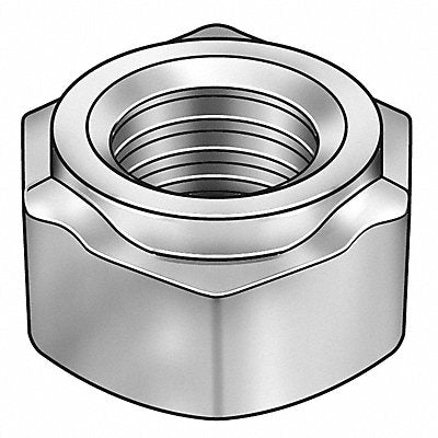 GRAINGER 1LAH2 Hex Weld Nut Steel 1/4 -20 6Proj 50PK