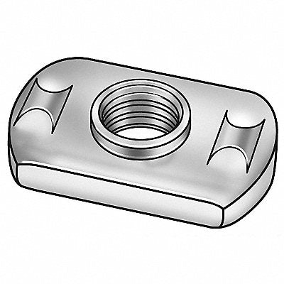 GRAINGER 1LAJ3 Tab Weld Nut Steel #10-24 2Proj 50PK