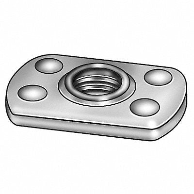 GRAINGER 1LAJ8 Tab Weld Nut Steel #10-32 4Proj 50PK
