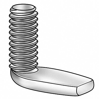 GRAINGER 1LAR3 Mountable Thread Stud Carbon Steel 1/4 -20 0.5338in 25