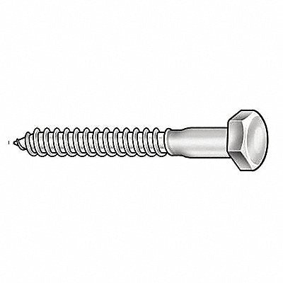 GRAINGER U082800370600 Hex Lag Screw Zinc 3/8x6 L PK50
