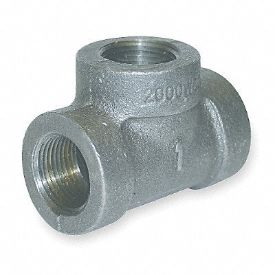 GRAINGER 1LBN1 Tee Malleable Iron 1 in NPT Class 300