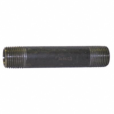 GRAINGER 1LMD4 Black Pipe Nipple Threaded 1/2x8 In
