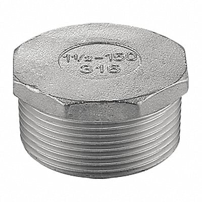 GRAINGER 40HP112N014 Hex Head Plug 304 SS 1/4 in Male NPT