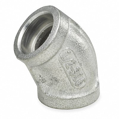 GRAINGER 4307004370 45 Elbow 304 SS 1 1/2 in Class 3000