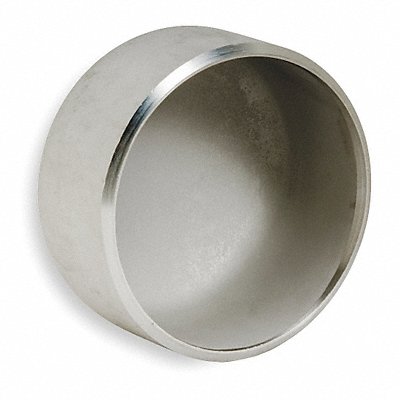 GRAINGER 4381015880 Round Cap 304L SS 4 Pipe Size Buttweld