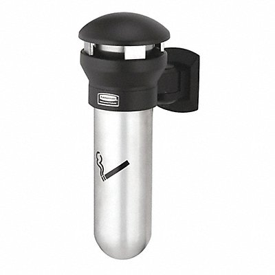 RUBBERMAID COMMERCIAL PRODUCTS FG9W3200SSBLA Cigarette Receptacle 19/32 gal Silver