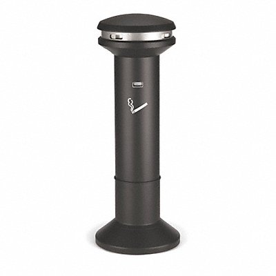 RUBBERMAID COMMERCIAL PRODUCTS FG9W3400BLA Cigarette Receptacle 6-11/16 gal Black