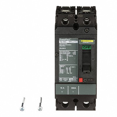 SQUARE D HDL26015 Circuit Breaker 15A 2P 600VAC HD