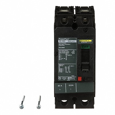 SQUARE D HDL26040 Circuit Breaker 40A 2P 600VAC HD