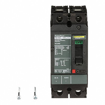 SQUARE D HDL26050 Circuit Breaker 50A 2P 600VAC HD