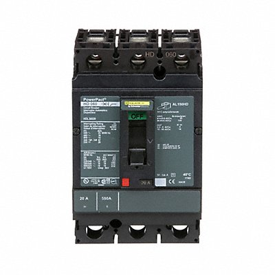 SQUARE D HDL36020 Circuit Breaker 20A 3P 600VAC HD