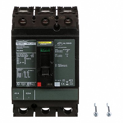SQUARE D HDL36045 Circuit Breaker 45A 3P 600VAC HD