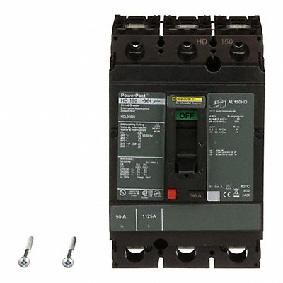 SQUARE D HDL36090 Circuit Breaker 90A 3P 600VAC HD
