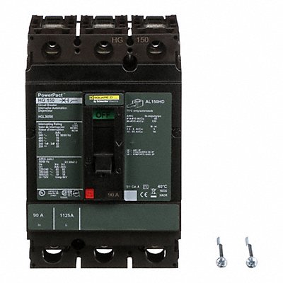 SQUARE D HGL36090 Circuit Breaker 90A 3P 600VAC HG