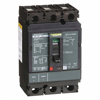 SQUARE D HGL36150 Circuit Breaker 150A 3P 600VAC HG