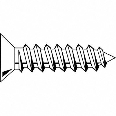 GRAINGER SMPFI1000620100P Sheet Metal Screw Screw Size #10 Zinc 5/8 L PK100