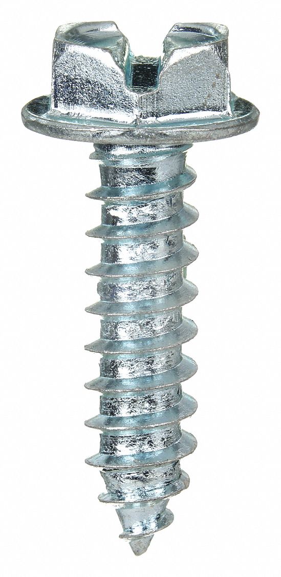 GRAINGER U281000130075 Screw Size #6 ZP SLT 3/4 L PK100